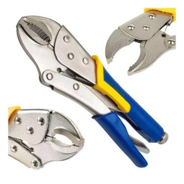 Imagem de Alicate De Pressao Cabo Emborrachado 10'' Mordente Curvo - Shark Blue