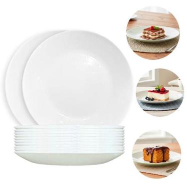 Imagem de Jogo de Pratos de Sobremesa Opaline Redondo Resistente Clean - Bela Fl