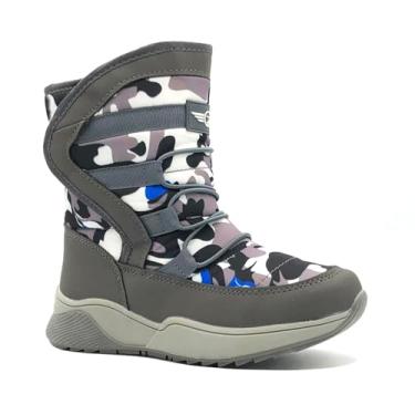 Imagem de Botas de neve unissex para meninos e meninas antiderrapante Waterpoof sapato fashion de inverno (bebê/criança pequena/criança grande), 450 Cinza, 13 Little Kid