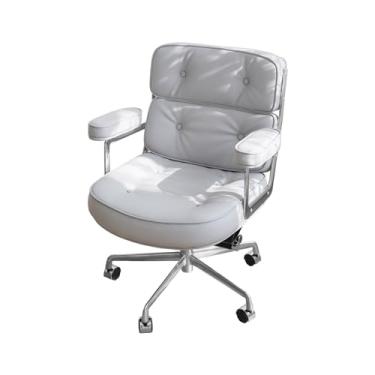 Imagem de Cadeira de escritório cadeira de escritório cadeira de mesa de encosto médio ajustável alta ergonômica cadeira de computador apoios de braços macios cadeira de couro com suporte lombar cadeira de