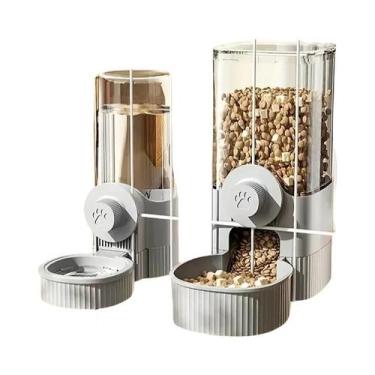 Imagem de Conjunto Automático De Alimentador De Ração E Água Para Gatos Com Tige
