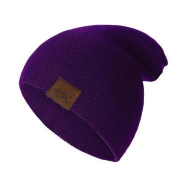 Imagem de Gorro Unissex De Malha Macia E Quente, Casual, Elegante, Liso, Para Us