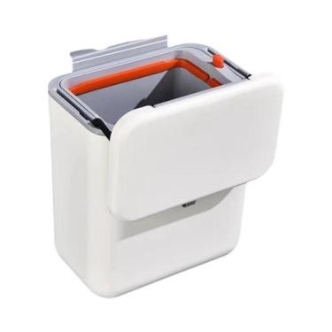 Imagem de Lixeira De Parede De Grande Capacidade Para Cozinha 9L/7L, Cesto De Li