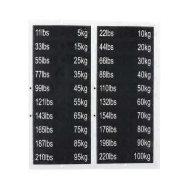 Imagem de Etiquetas Adesivas De Peso Para Equipamentos De Academia, Rótulos Numé