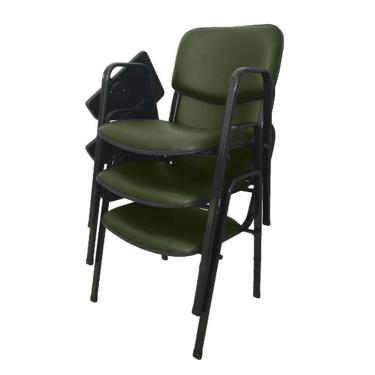 Imagem de 03 Cadeiras Escolar Universitária Linha Hotel Auditório Verde