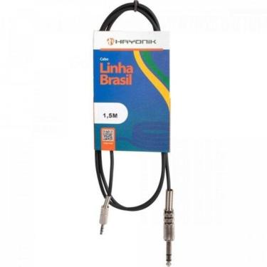 Imagem de Cabo De áudio Hayonik Linha Brasil P2 Estéreo X P10 Estéreo 1,5m Preto