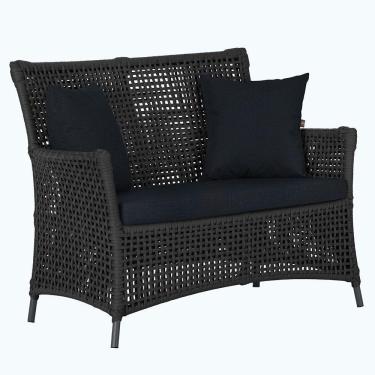 Imagem de 1 Sofá área Externa Igapó Alumínio Preta Corda Náutica E12 Preto