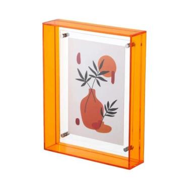 Imagem de Porta-Retrato Retangular De Acrílico Transparente Com Caixa Oca De Doi