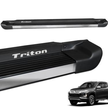 Imagem de Estribo Lateral L200 Triton Sport 2017 a 2025 Preto Fosco Personalizado