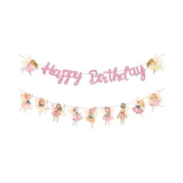 Imagem de Decoração De Festa De Aniversário Para Meninas, Banner Colorido De Fel