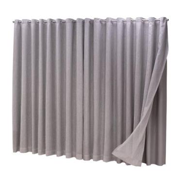 Imagem de Cortina Blackout com linho 2,80x1,80 Para Trilho Duplo - Ludatex, Cinz