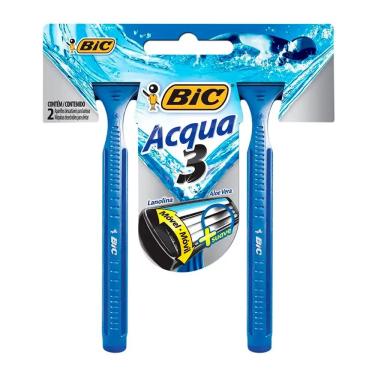 Imagem de Aparelho de Barbear Acqua 3 Azul Bic
