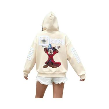 Imagem de Moletom Unissex Com Estampa Do Mickey Da Disney, Casual Para Mulheres 