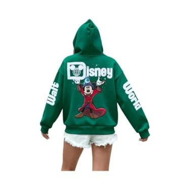 Imagem de Moletom Unissex Com Estampa Do Mickey Da Disney, Casual Para Mulheres 