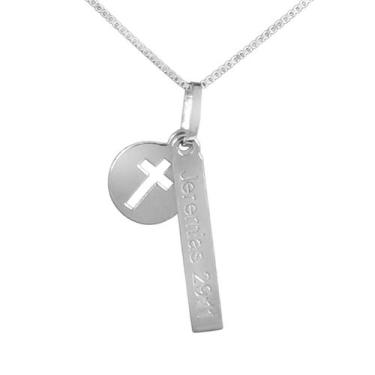 Imagem de Colar Versículo Personalizado Coleção Religiosos Prata 925 - Sam Joias