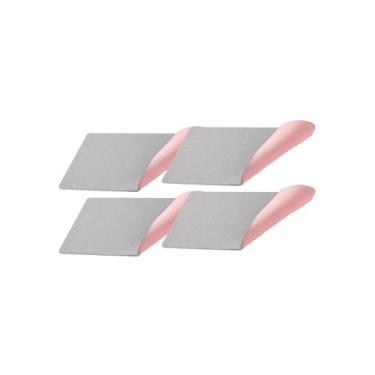 Imagem de Jogo Americano Dupla Face Rosa/Cinza 30x45 Kit 4 Rafimex