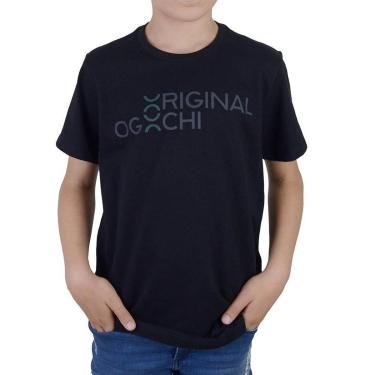 Imagem de Camiseta Infanto Juvenil Masculina Ogochi Slim MC Preta 0065-Masculino