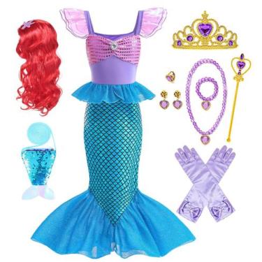 Imagem de Fantasia Huutiomys Little Girl Luxury Mermaid 3-4 anos +10 unidades