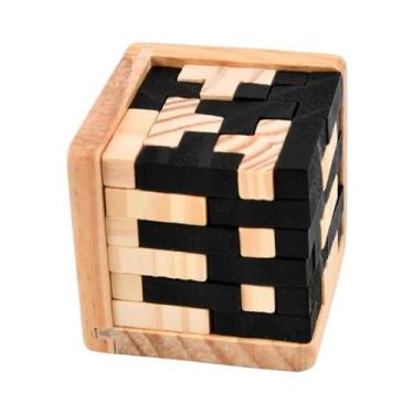 Imagem de Quebra-Cabeça De Cubo De Madeira 3D, Brinquedo Educacional Criativo Pa