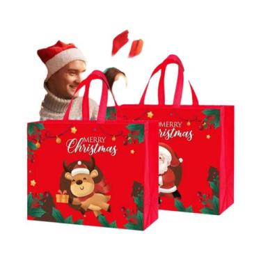 Imagem de Sacolas Reutilizáveis Dobráveis De TNT 1 2 4 Peças Portáteis Para Emba