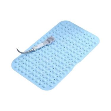 Imagem de Tapete De Banho Antiderrapante Em PVC Para Massagem 35x70cm Lavável À 