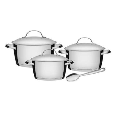 Imagem de Jogo De Panelas Aço Inox Allegra 4 Peças Tramontina