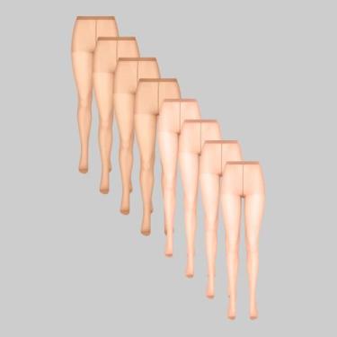 Imagem de Kit 8 Pares de Meias Calças Lupo Loba Invisível 05870-001, Pó de arroz