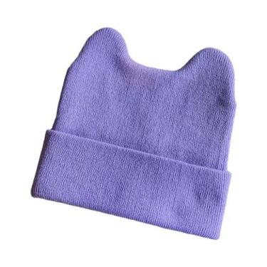 Imagem de Gorro Unissex De Camuflagem Com Orelhas De Coelho, Quente, Em Cor Sóli