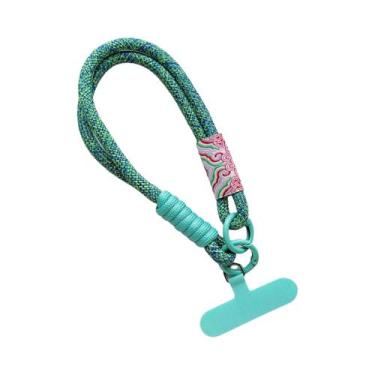 Imagem de Cordão De Pulso Universal Artesanal Para Celular, Alça Curta Decorativ