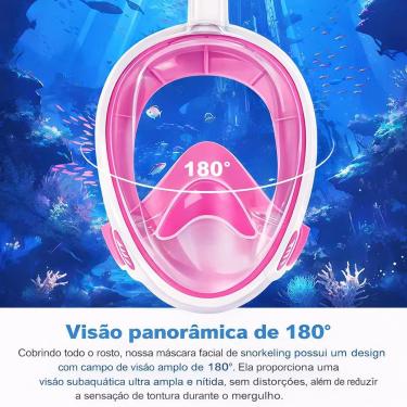 Imagem de Mascara Subaquática de de Mergulho Gold Sports Full Face Confort Com Snorkel-Unissex