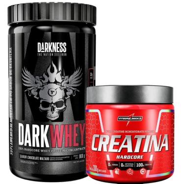 Imagem de Kit Dark Whey 900g + Creatina Hardcote Integralmedica 300g-Unissex