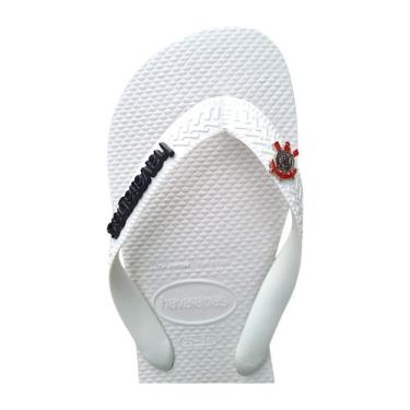 Imagem de Chinelo Havaianas Top Times Infantil Meninos Customizados, Branco, 29/