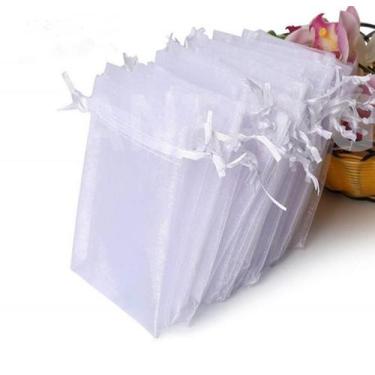 Imagem de 1000 saquinhos de organza Branco 7x9cm atacado - teresa ofertas