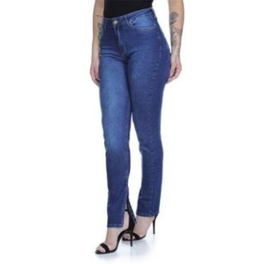 Imagem de Calça Jeans Feminina Reta Elastano C/ Alto Vilejack VFCJ3036-Feminino