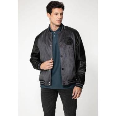 Imagem de Jaqueta Bomber Suede Eco Cinza Escuro-Masculino