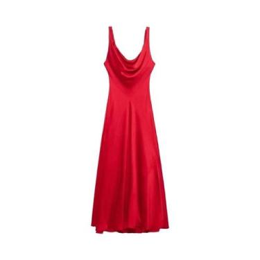 Imagem de Vestido De Festa Elegante Feminino Com Decote Em V E Saia Longa Série 
