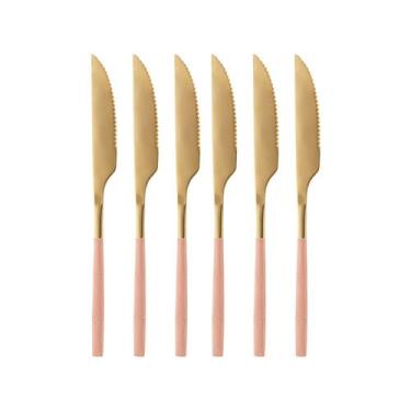 Imagem de Jogo de Facas Lyor Inox Bambu Elegant 6 Peças