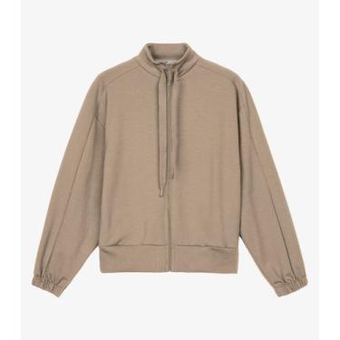 Imagem de Jaqueta Feminina Gola Alta Com Cadarço Endless Marrom, GG, Marrom