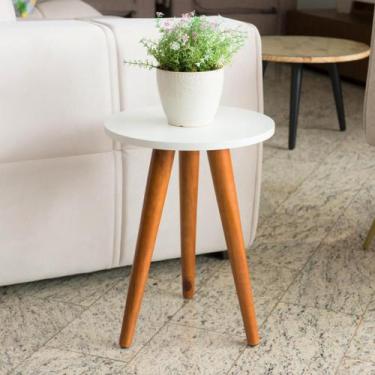 Imagem de Mesa De Canto Redonda Pé Palito Decorativa Mesinha Lateral - Kelan, Br