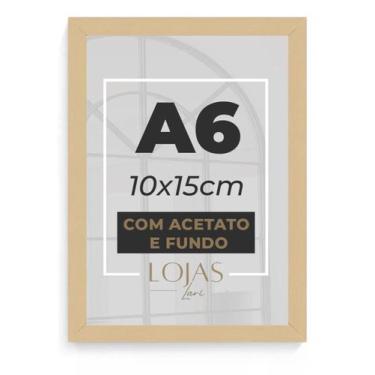 Imagem de Kit 2 Molduras Porta Retrato A6 10x15cm Acetato Fundo Liso Quadros Fot