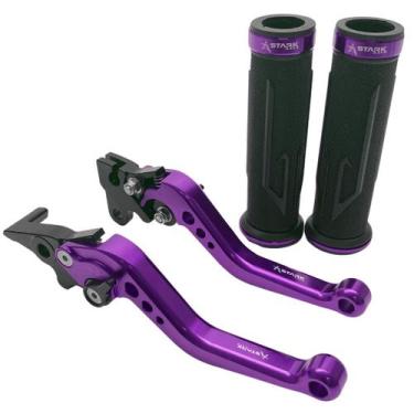 Imagem de Kit Manopla Manete Cb300r Cbx 200 Strada Twister - Stark Race, Roxo