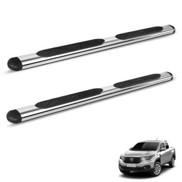 Imagem de Estribo Lateral Oval Fiat Strada 2021 a 2026 Oblongo Cromado Bepo