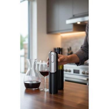 Imagem de 2x Abridor Vinho Elétrico Automático + Corta Lacres - Congratulations 