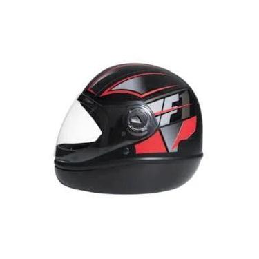 Imagem de Capacete fechado taurus formula 1 preto fosco/vermelho san, 56