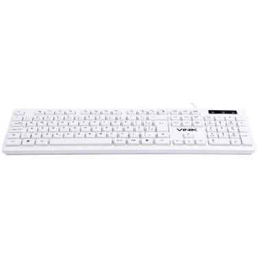 Imagem de Teclado Usb Multimidia Slim Branco Chocolate 1.8m Vinik