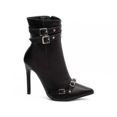 Imagem de Bota Cano Médio Salto Alto Stiletto Bico Fino Feminina 12 cm EMILY ONLINE-Feminino