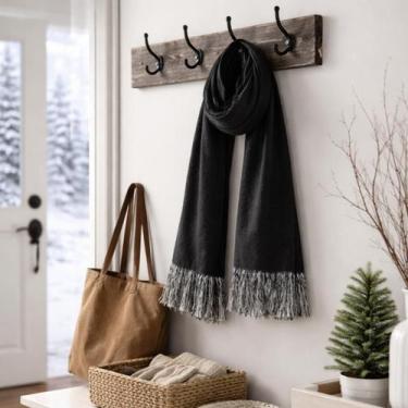 Imagem de Cachecol Echarpe Feminino Masculino Pashmina Lenço Xale Longo Inverno 