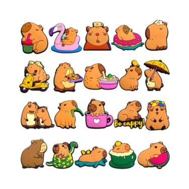 Imagem de Pingentes De PVC Para Calçados Com Tema Capivara, 20 Peças, Decorações