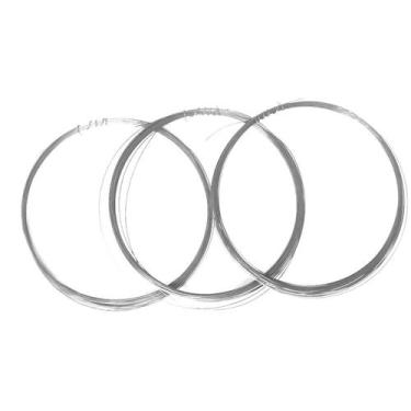 Imagem de 3 Arames, Fios de Aço Inox Polido Brilhante Mole 0,25mm, 10 Metros, AI