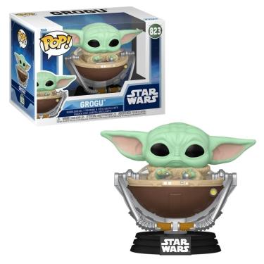 Imagem de Boneco Funko Pop! Star Wars Mandalorian e Grogu no Carrinho